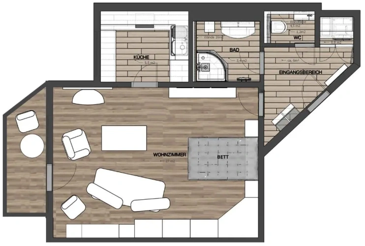 1 Bedroom Apartment