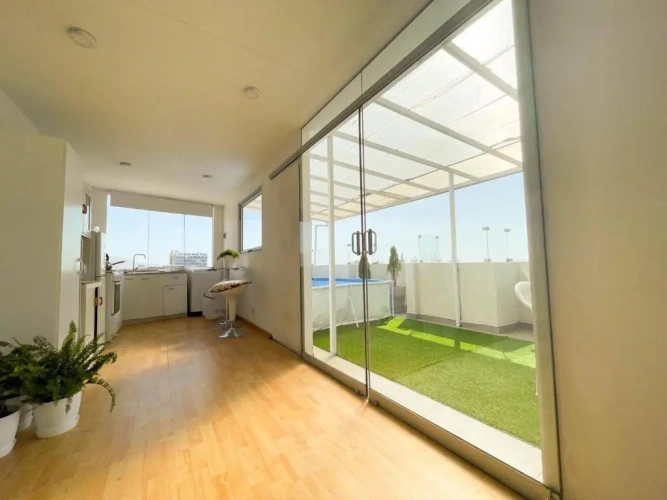 Apartment with balcony and with view