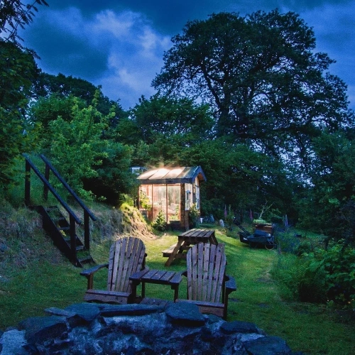 Cottage with balcony