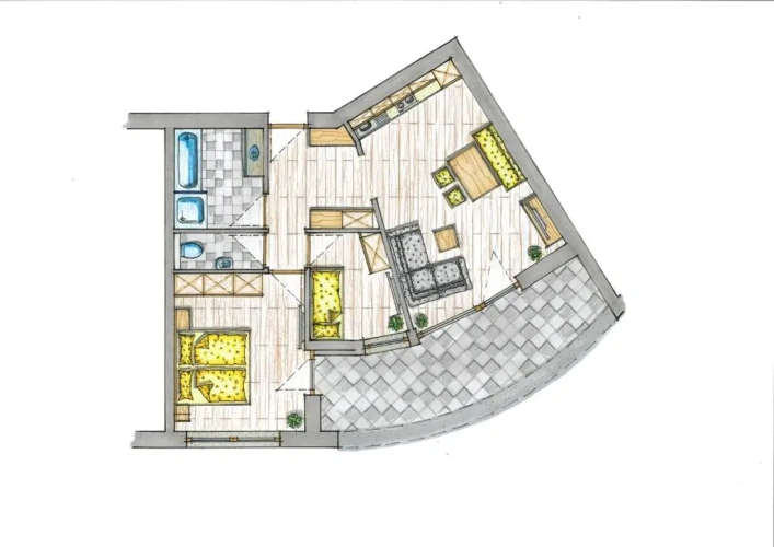 2 Bedrooms Double Apartment