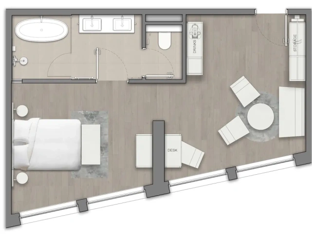 Premium Double room with balcony and with view