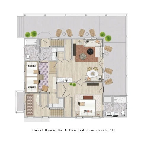 2 Bedrooms Double Suite