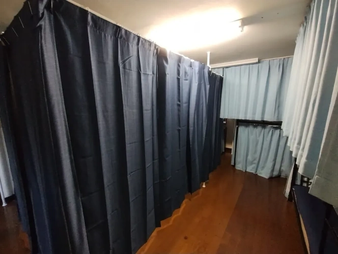 Bed in Dorm (female dorm) with balcony