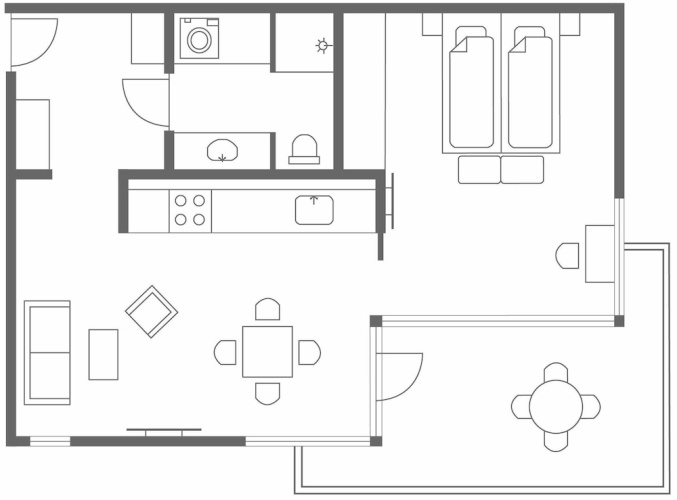 1 Bedroom Superior Apartment with balcony