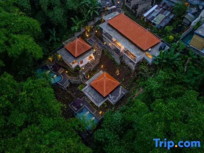 Krish Villa C - 1BR Private Pool & Lush Jungle View Ubud