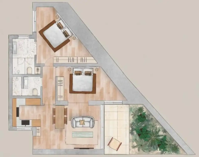 2 Bedrooms Villa