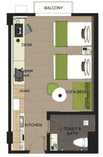Deluxe Twin room with balcony