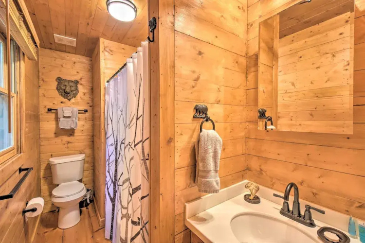 Lakefront Glass House Cabin w/ Mountain Views!