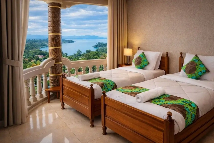 Standard Twin room with balcony and with lake view