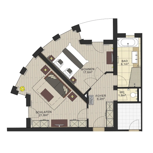 Suite with balcony and with mountain view