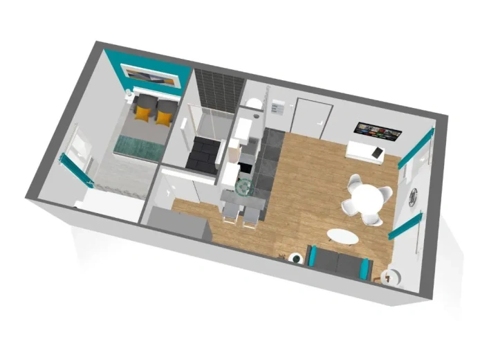 1 Bedroom Double Apartment