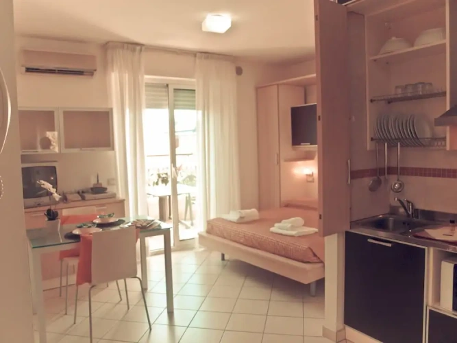 Studio with balcony