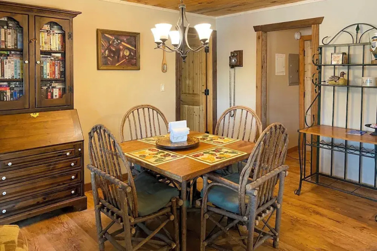Burns Lake Cabin w/ Dock, Fire Pit, Rowboat & More