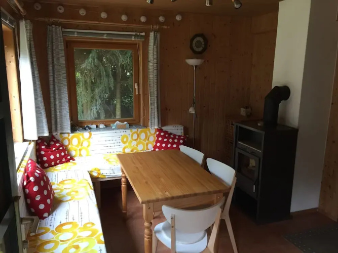 Ferienhaus Mirow-Lärz - Kamin Wald Ruhe