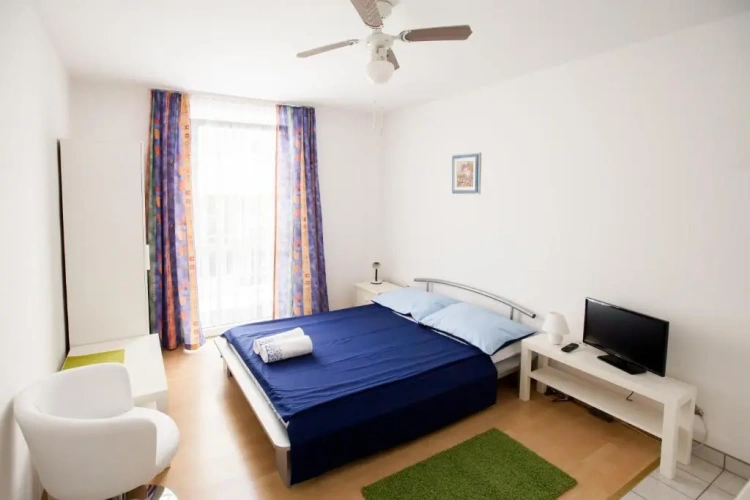 Studio with balcony and with garden view
