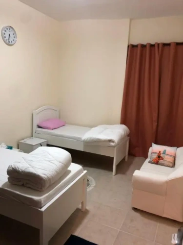 Bed in Dorm (female dorm) with balcony