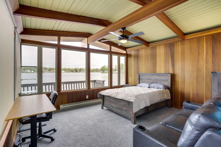 Riverfront Elkhart Rental: Deck & Ping Pong Table!