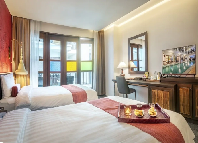 Deluxe Twin room with balcony and with view