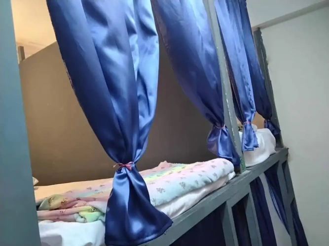 Bed in Dorm with city view