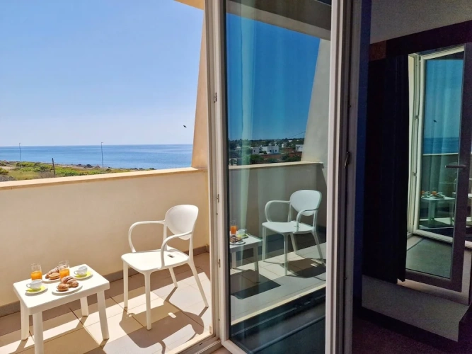 Standard Triple room with balcony and with sea view