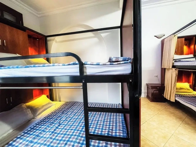 Bed in Dorm (male dorm) with balcony