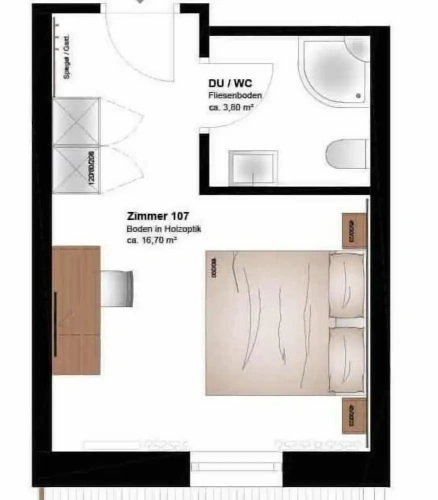 Classic Double room with balcony and with mountain view