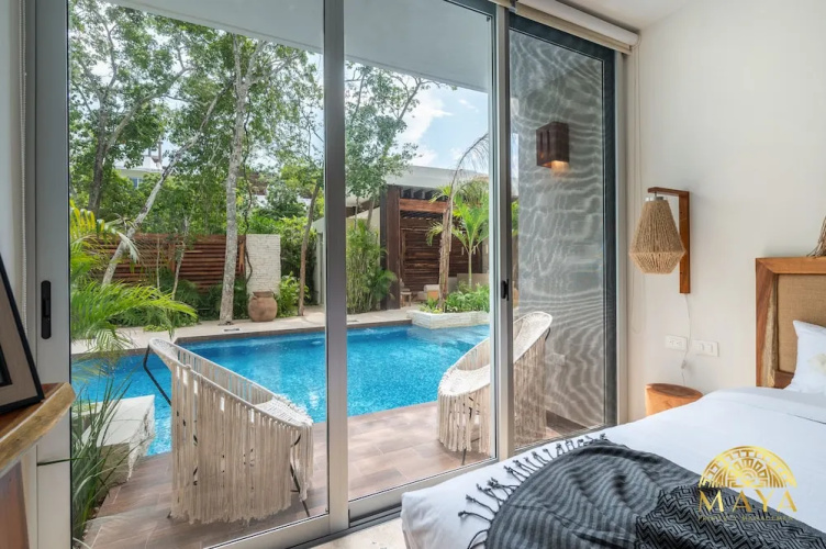 NHOA 107A Lux 2BR Condo Pool access in Aldea Zama