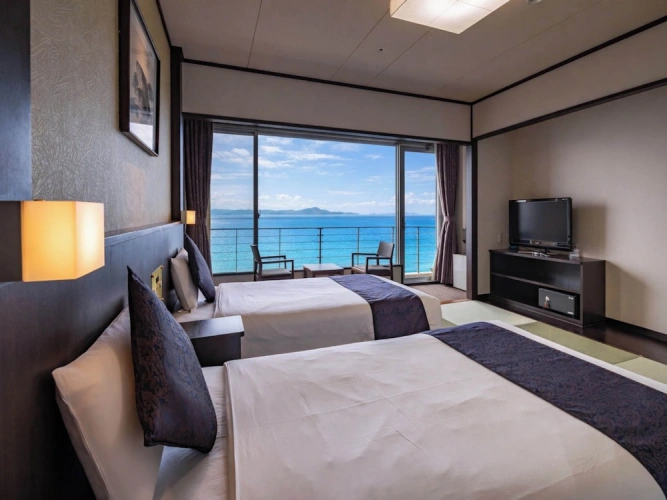 Standard Twin room with ocean view