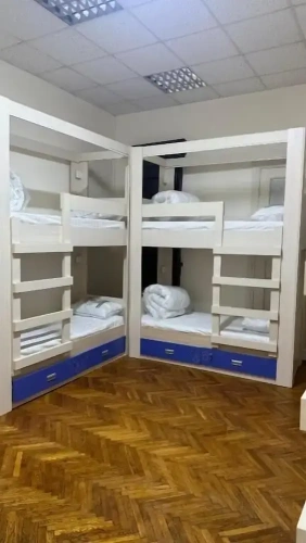 Bed in Dorm with balcony and with sea view