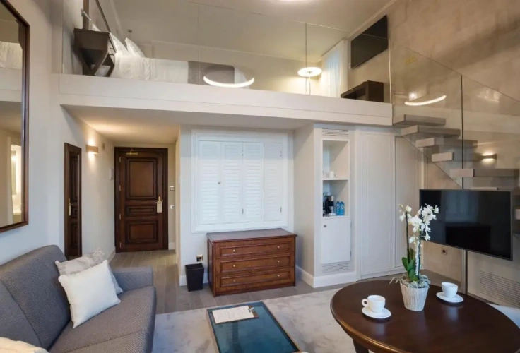Standard Double Duplex room with garden view