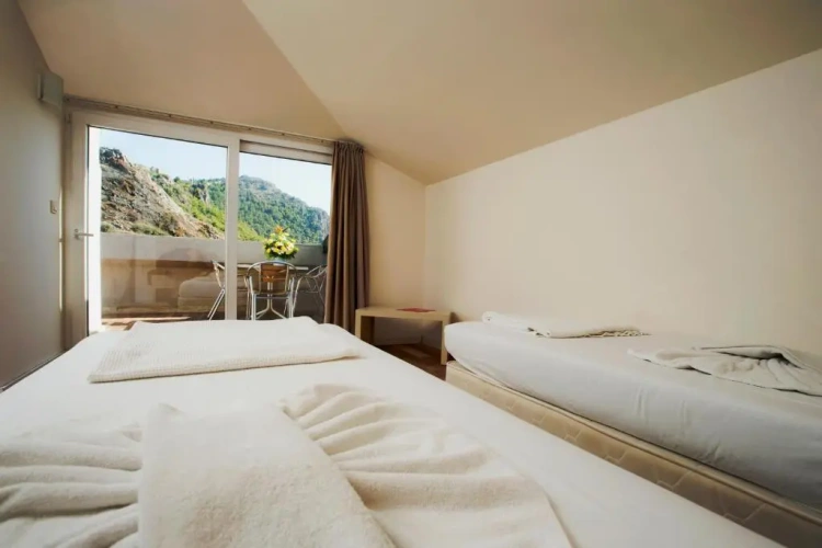 Studio with balcony and with view
