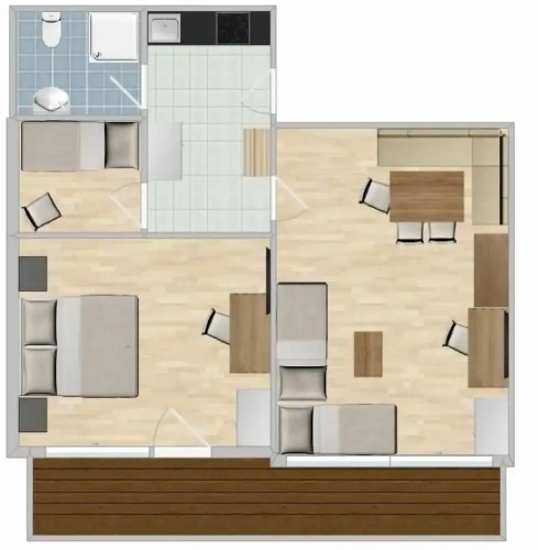 Family Apartment with balcony