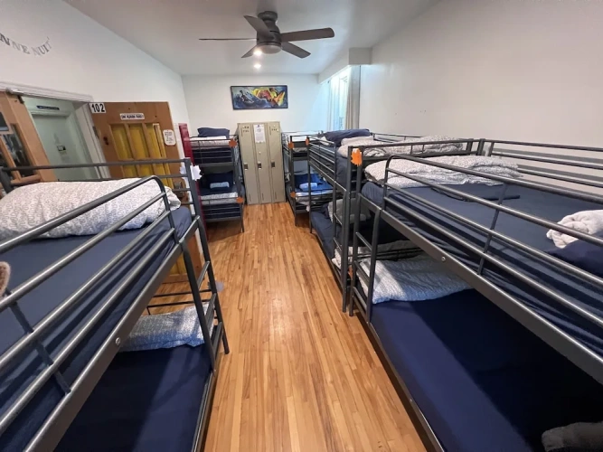 Bed in Dorm with balcony