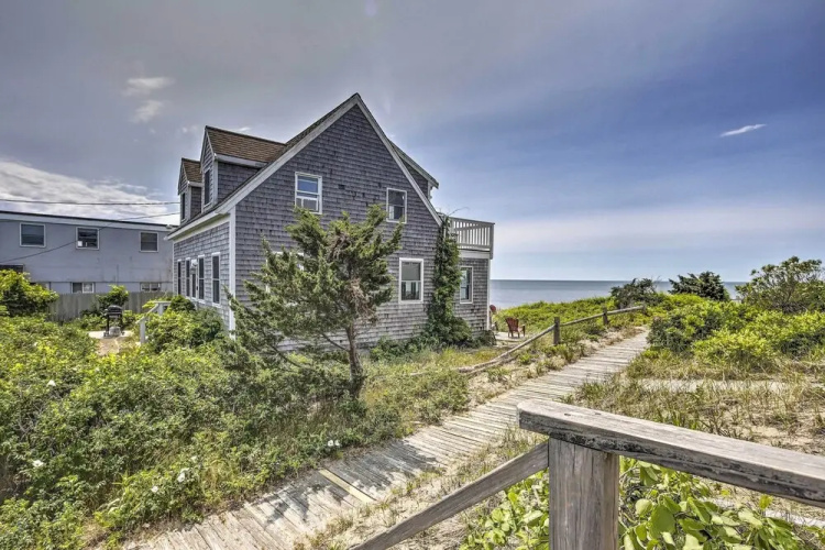 Fireplace + Sunroom! Oceanfront Cape Cod Cottage