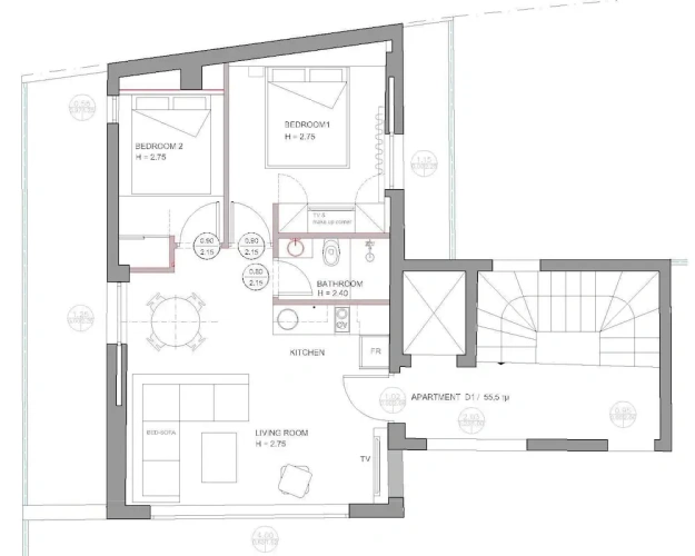 2 Bedrooms Executive Penthouse room