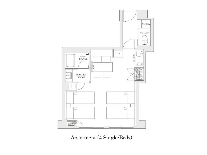 Quadruple Apartment