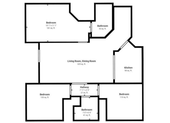 3 Bedrooms Standard room