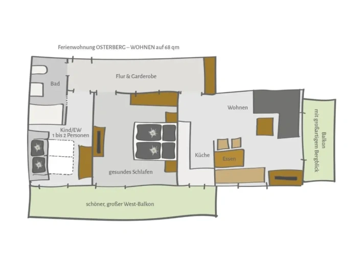 2 Bedrooms Apartment