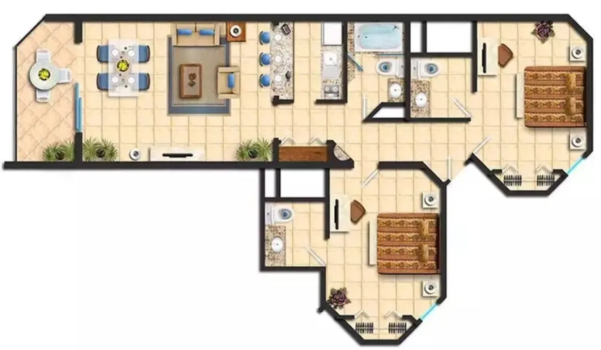 2BD Oceanview Villa Del Palmar Cabo
