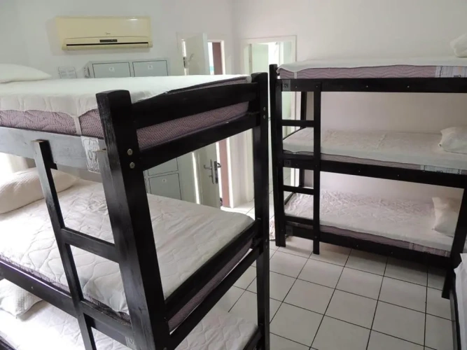 Bed in Dorm (female dorm) with balcony