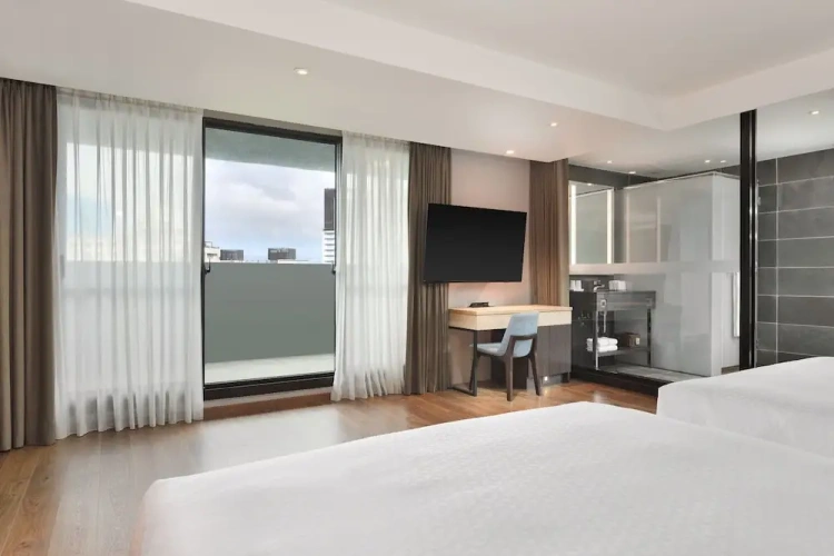 Quadruple Family Suite with balcony and with city view