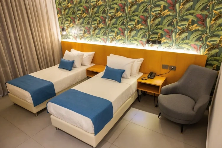Standard Twin room with balcony and with park view