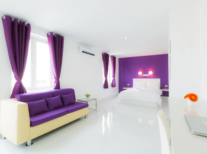 Studio with balcony and with view