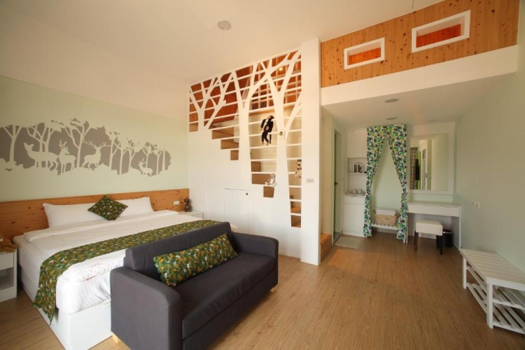 Deluxe Quadruple room with balcony and with view