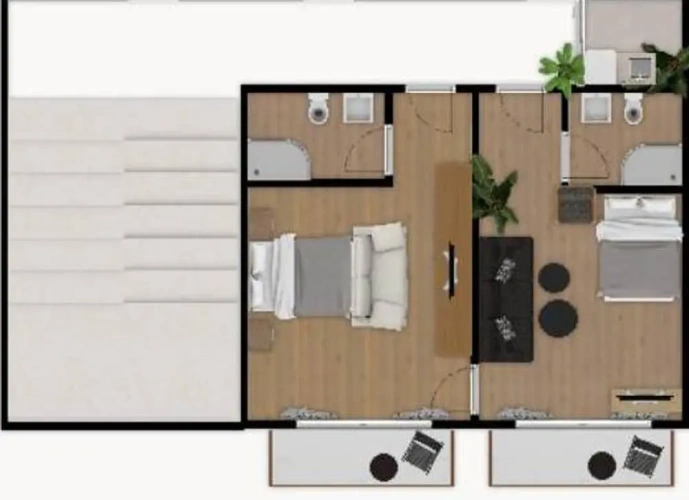 2 Bedrooms Standard room with view
