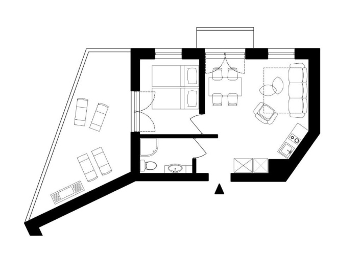 Double Apartment with mountain view