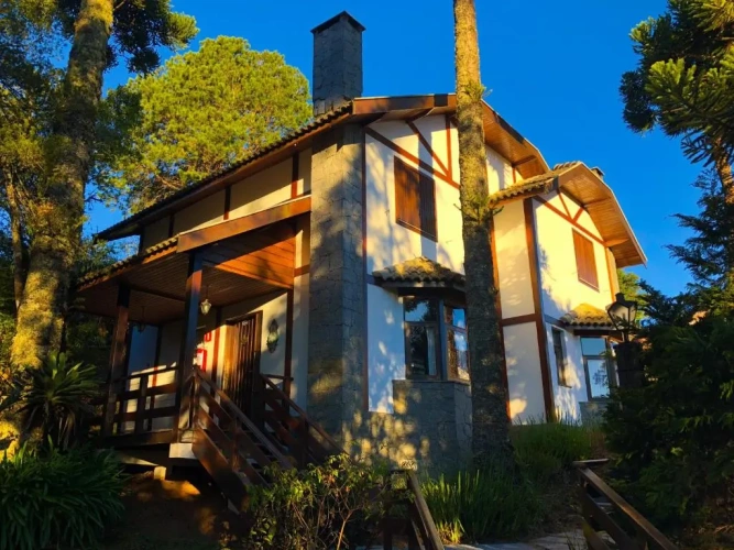 Chalet with balcony and with view
