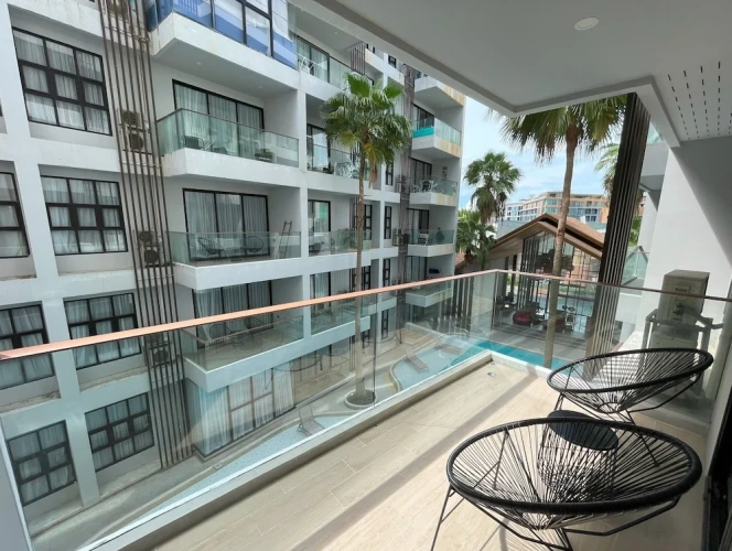 Luxury Double Apartment with balcony and with pool view
