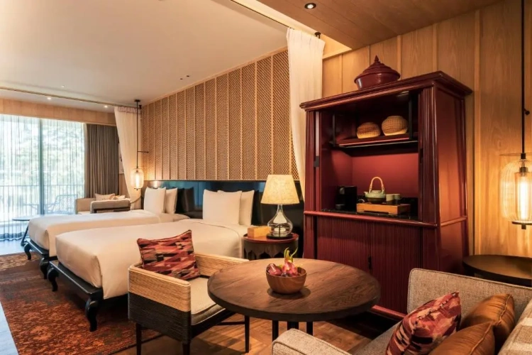 Twin room with garden view