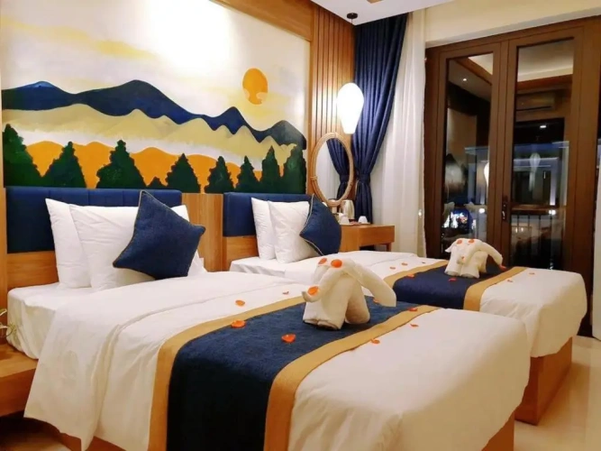 Deluxe Twin room with balcony and with city view